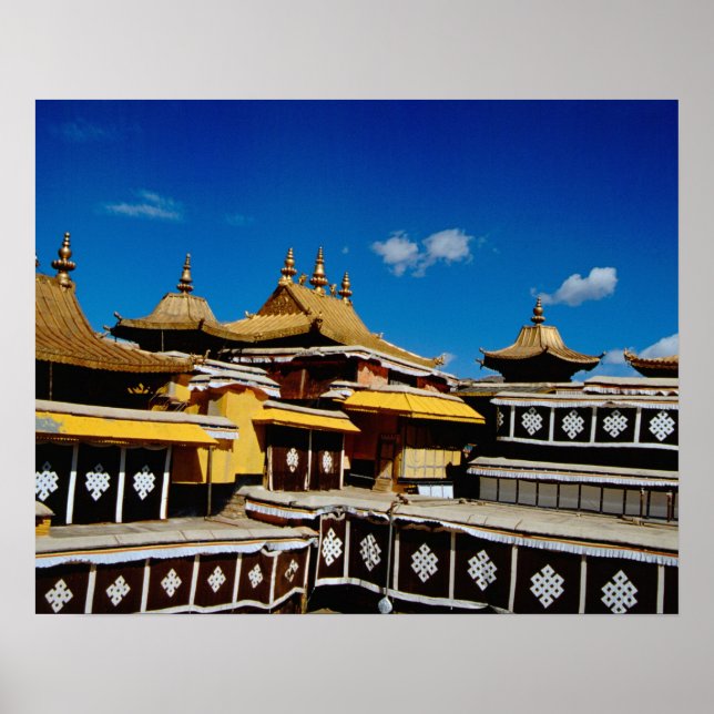 Poster Ásia, Tibete, Lhasa, Palácio de Potala, Vermelho (Frente)