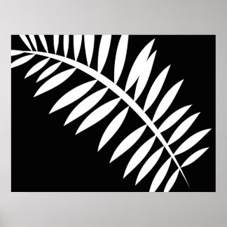 Poster Asian Abstract Leaf 1