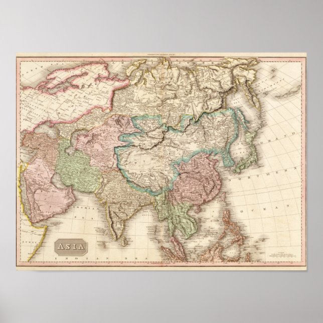 Poster AsiaPanoramic MapAsia 3 (Frente)