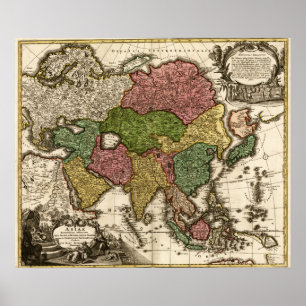 Pôster AsiaPanoramic MapAsia 7