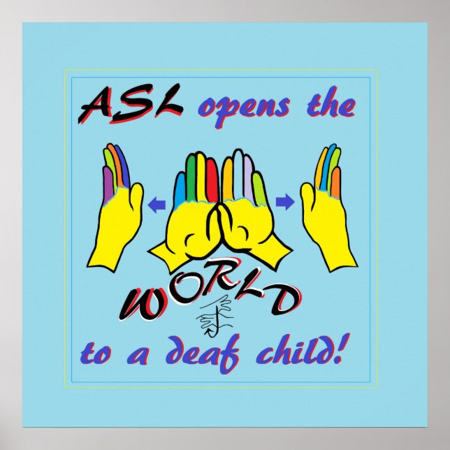 Pôster ASL abre o mundo (Frente)