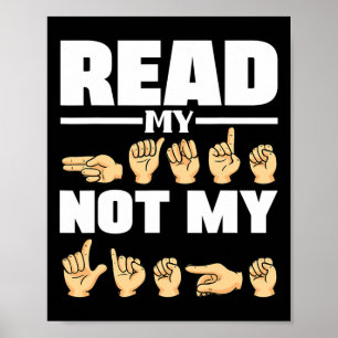 Poster ASL Alfabet American Sing Language Professora ASL 