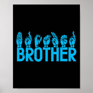 Poster Asl Brother American Sign Language Deaf Considere