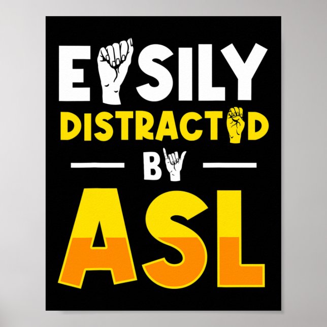 Poster Asl Deficientes Auditivos E Linguagem De Sinais 3 (Frente)