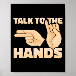 Poster Asl Fale Com As Mãos Língua Americana De Sinais 2