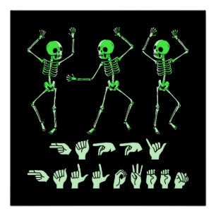 Pôster ASL Feliz Halloween I - Cute Temporada Assustadora
