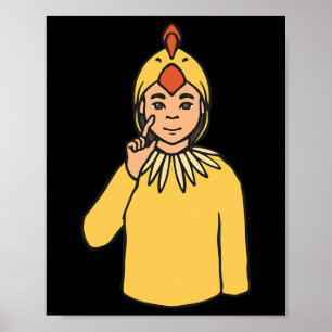 Poster Asl Gesture Mão Surdo Ouvindo Perda Consciência