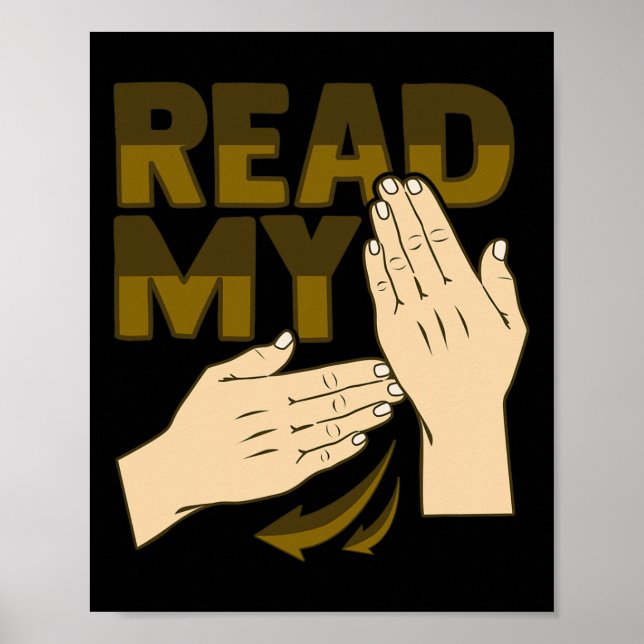 Poster Asl Hand Gesture Deaf Hearing Loss Awareness 12  (Frente)