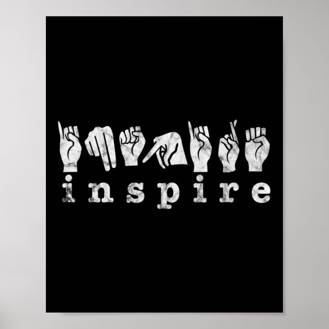 Poster Asl Professora Americana Linguagem de Sinais Sensi (Frente)