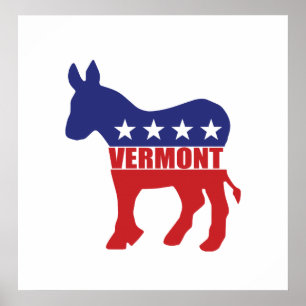 Poster Asno de Vermont Democrata