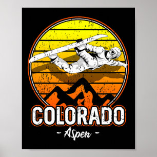 Poster Aspen Colorado Snowboard