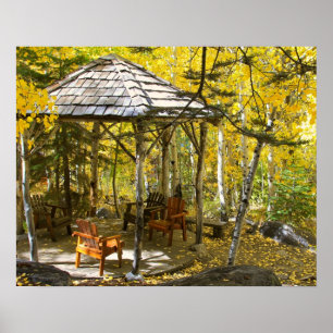 Poster "Aspen Hideaway" Gazebo, outono