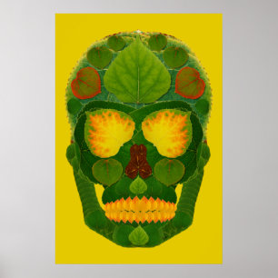 Poster Aspen Leaf Skull 9