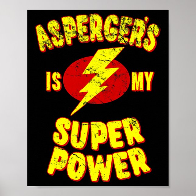 Poster Asperger é meu super poder (Frente)