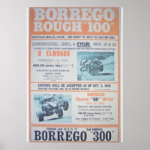 Poster áspero de 100 raças de Borrego