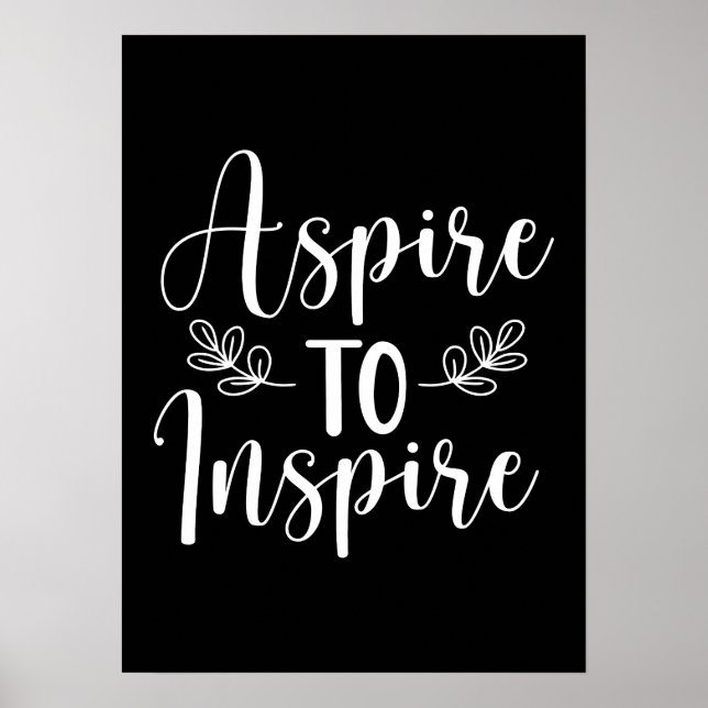 Poster Aspire A Inspire - Gym, Hustle, Sucesso (Frente)