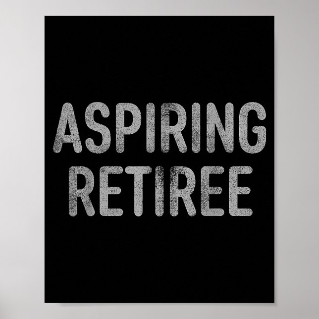 Poster Asring Retiree Distressed Shirt - Funny Retirement (Frente)
