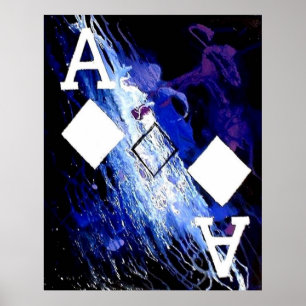 POSTER ÁSS DA GALÁXIA DE DIAMANTES ABSTRATOS