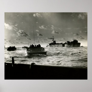 Pôster Assalto Iwo Jima dos fuzileiros navais de WWII