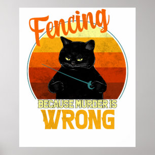 Poster assassinato com espada gato
