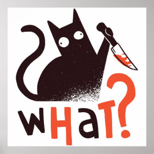 Poster Assassinato Gato Engraçado