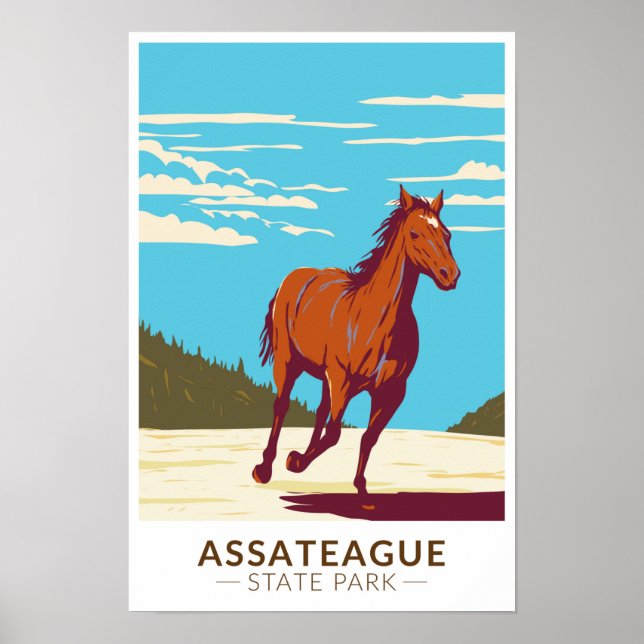 Poster Assateague State Park Maryland  (Frente)