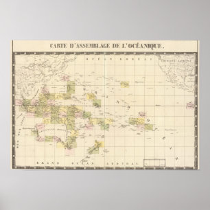 Pôster Assembly Map of Oceania
