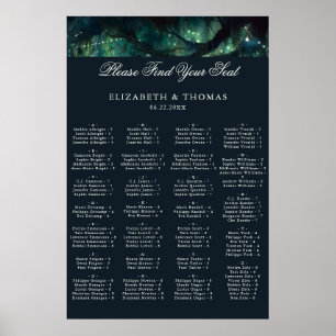 Poster Assento Alfabético em Recepção de casamento Encant