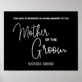 Poster Assento Reservado da Mãe Preta Memorial de Casamen