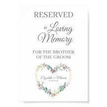 Assento Reservado para Pessoas Queridas no Casamen