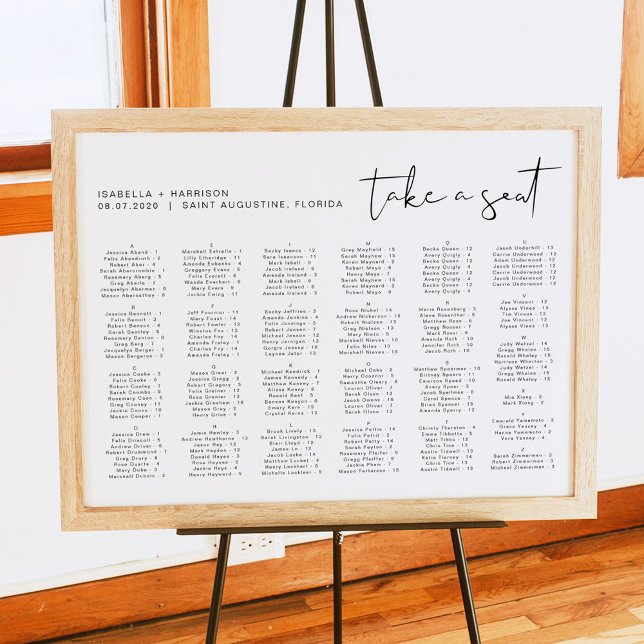 Poster Assentos Alfabéticos Minimalistas Modernos ADELLA (Criador carregado)