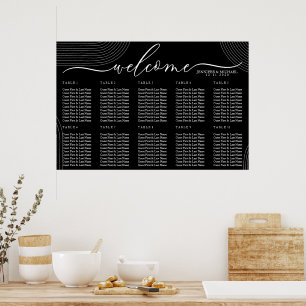 Poster Assentos Simples Geométricos de Boas-Vindas Modern