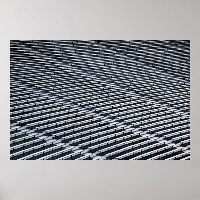 Poster Assentos vazios de estádio de futebol universitári (Frente)