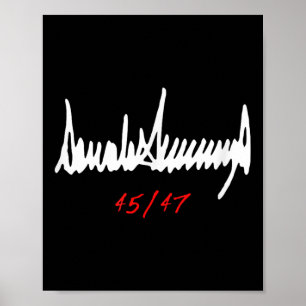 Poster Assinado por Donald Trump 45_47