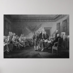 Pôster Assinando a declaração de independência