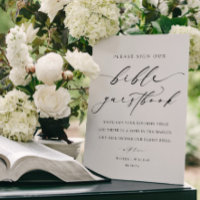 Assinar Nosso Guestbook De Casamento De Bíblia