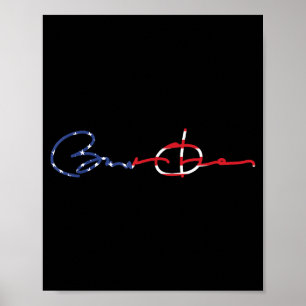 Poster Assinatura da Bandeira dos EUA 44-48 Obama para Pr