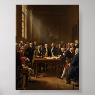 Poster Assinatura da Declaração de Independência - 1