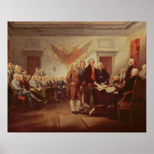 Poster Assinatura da Declaração de Independência, 4.º