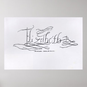 Poster Assinatura da Rainha Elizabeth I