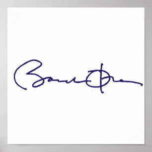 Poster Assinatura de Barack Obama