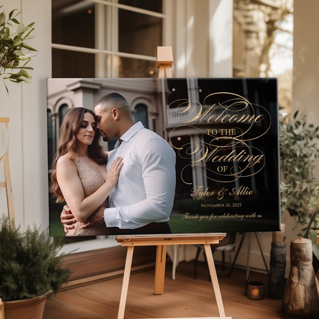 Poster Assinatura de boas-vindas do casamento da foto: el (Criador carregado)