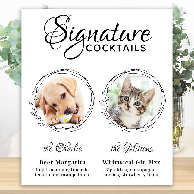 Poster Assinatura De Cão Bebe Casamento Personalizado 2 F (Criador carregado)