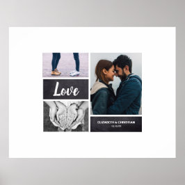 Poster Assinatura de convidado | Casamento de Colagem de