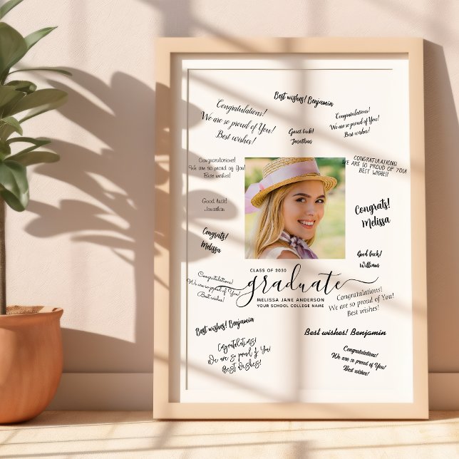 Poster Assinatura de convidado de fotos para graduação mo (Criador carregado)