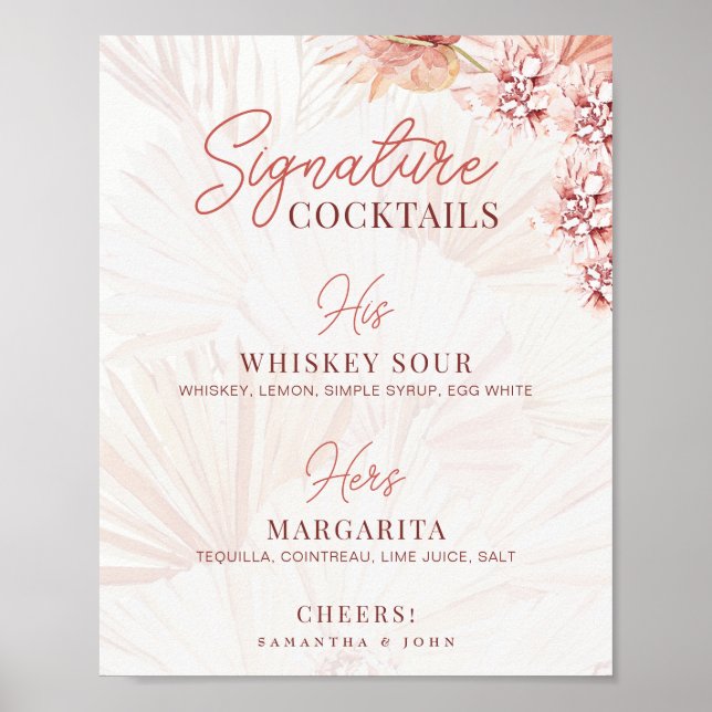 Poster Assinatura de Coquetéis Boho Drinks Dela Dele Casa (Frente)