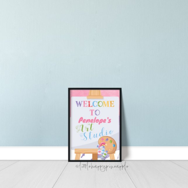 Poster Assinatura de Festa de Aniversário de Arte (Criador carregado)