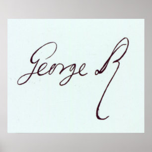 Poster Assinatura de George II