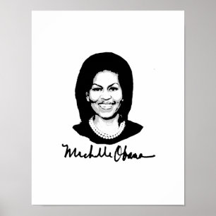 PÔSTER ASSINATURA DE MICHELLE OBAMA - .PNG