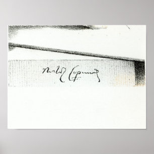 Pôster Assinatura de Nicolaus Copérnico